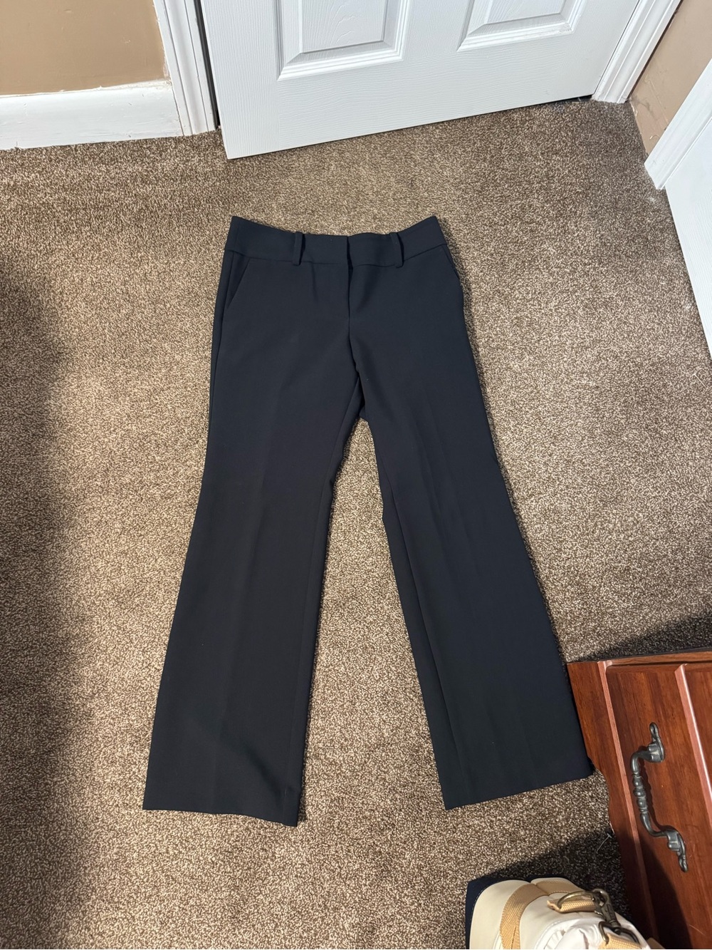 Ann Taylor Black Wide-Leg Dress Pants